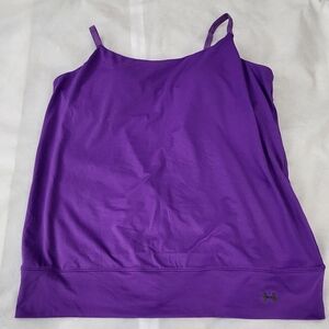 Under Armour Women's Vibrant Purple Tank Top With Built in Bra Size Large
